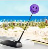 HappyBalls Purple Smiley Happy Face Car Antenna Ball / Auto Dashboard Accessory 